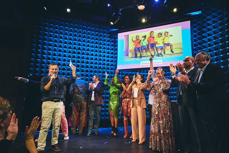 A performance on stage at the Rockhouse Foundation annual benefit in New York